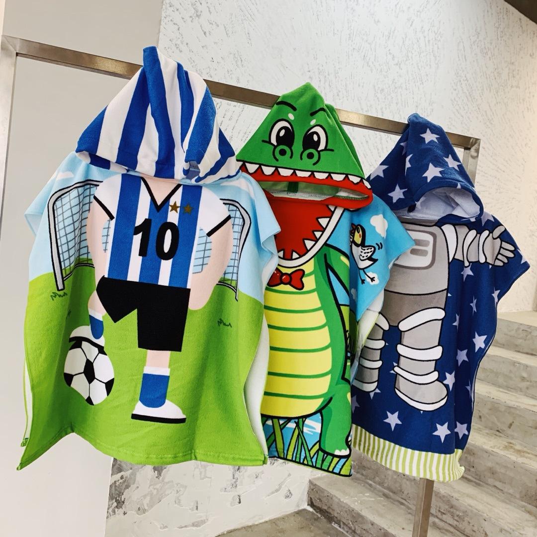 children's cloak bath towel robe summer thin hooded bath clothes baby girl boy small cape beach towel cartoon cute Specification drawing