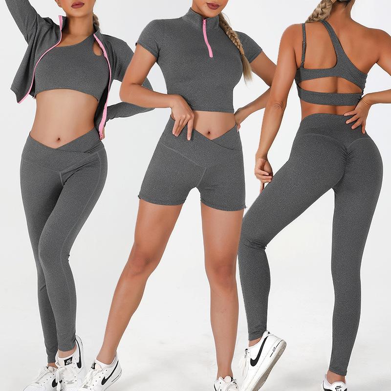 European and American Tight Yoga Suit Sexy Exercise Yoga Clothes Vest Lulu Hip Raise High Waist Yoga Pants Fitness Trousers details Picture