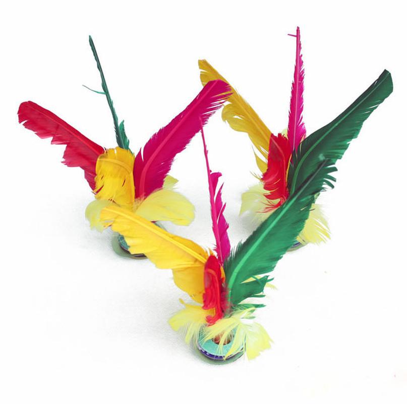 kick shuttlecock wholesale elementary school competition special large 17cm plastic goose feather girls' children's toys Item Picture