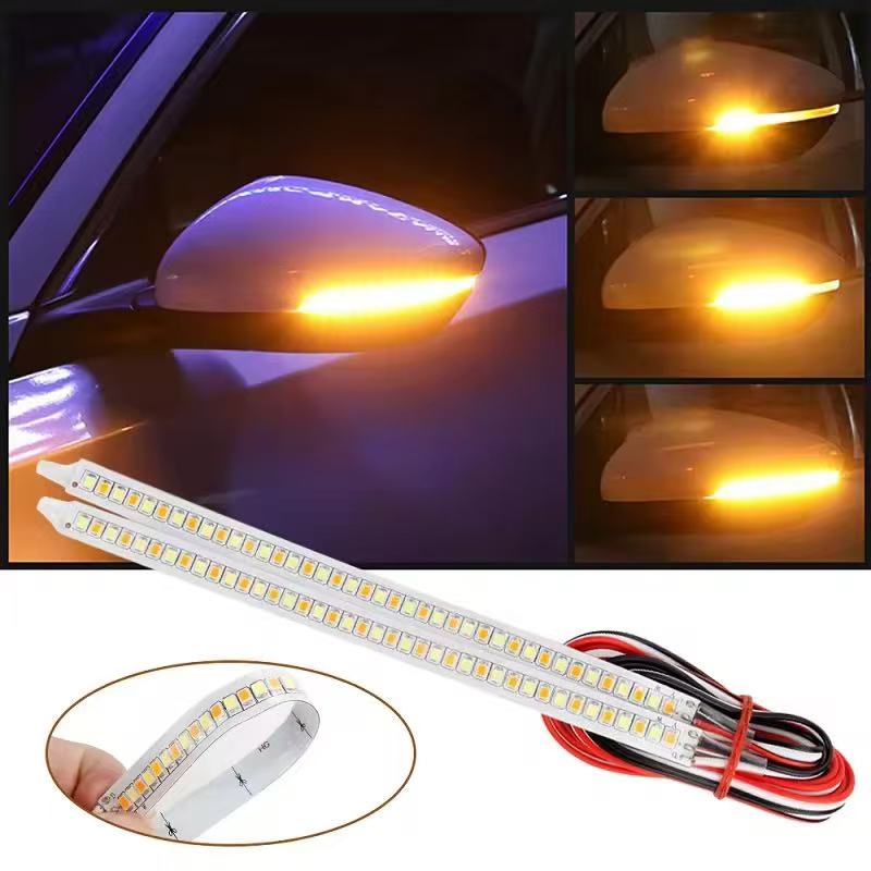 The car rearview mirror's flowing light, turn signal flowing light upgrade, start scanning daytime running light, LED rearview light strip details Picture