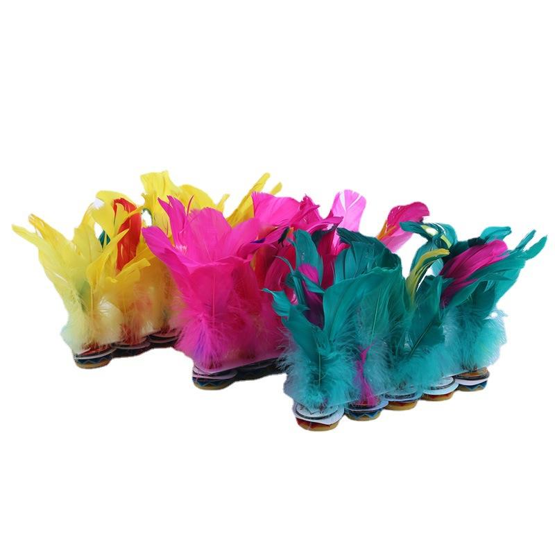 supply shuttlecock big flower competition shuttlecock kick-resistant key goose feather beef tendon bottom handmade student lotus shuttlecock ball Item Picture