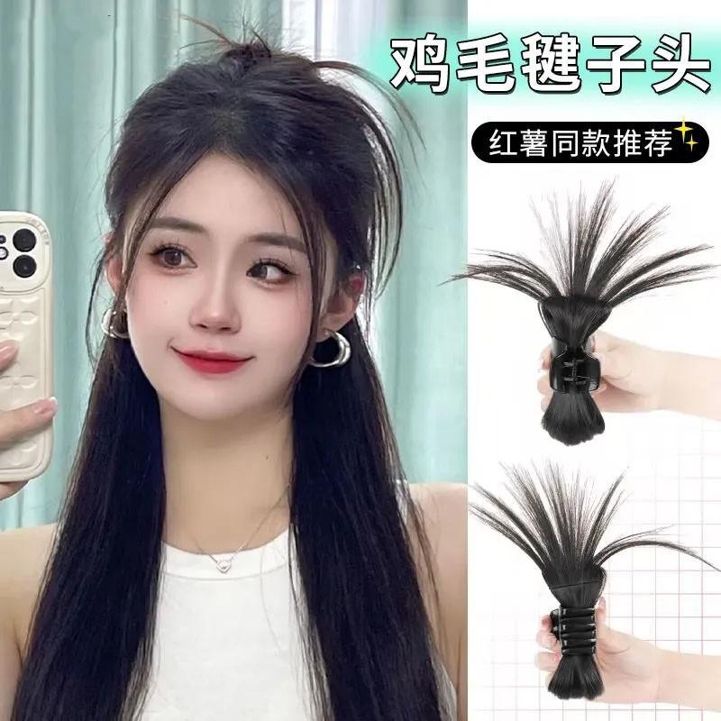Grip Fried Hair Accessories Idle Style Kick Shuttlecock Head Fountain High Ponytail Hot Girl Chicken Coop Hair Grip Hair Bag Application Scenario