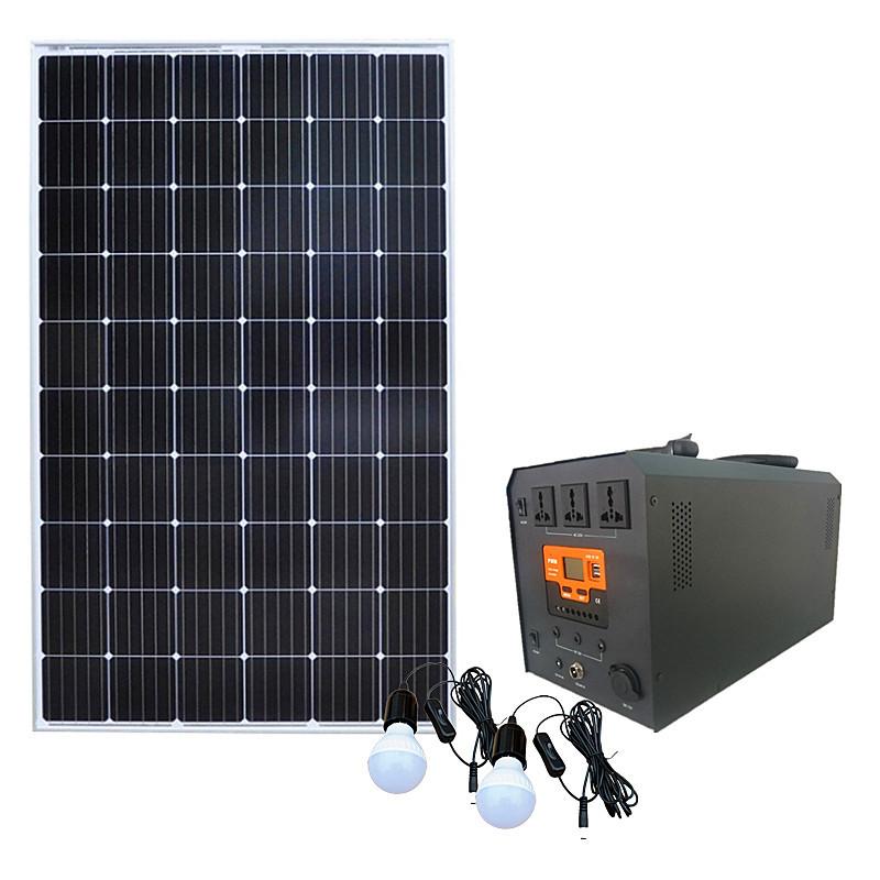 13594 Solar Power Generation System 300-2000w Small Generator Module-Photovoltaic 220V Standby Power Supply full figure