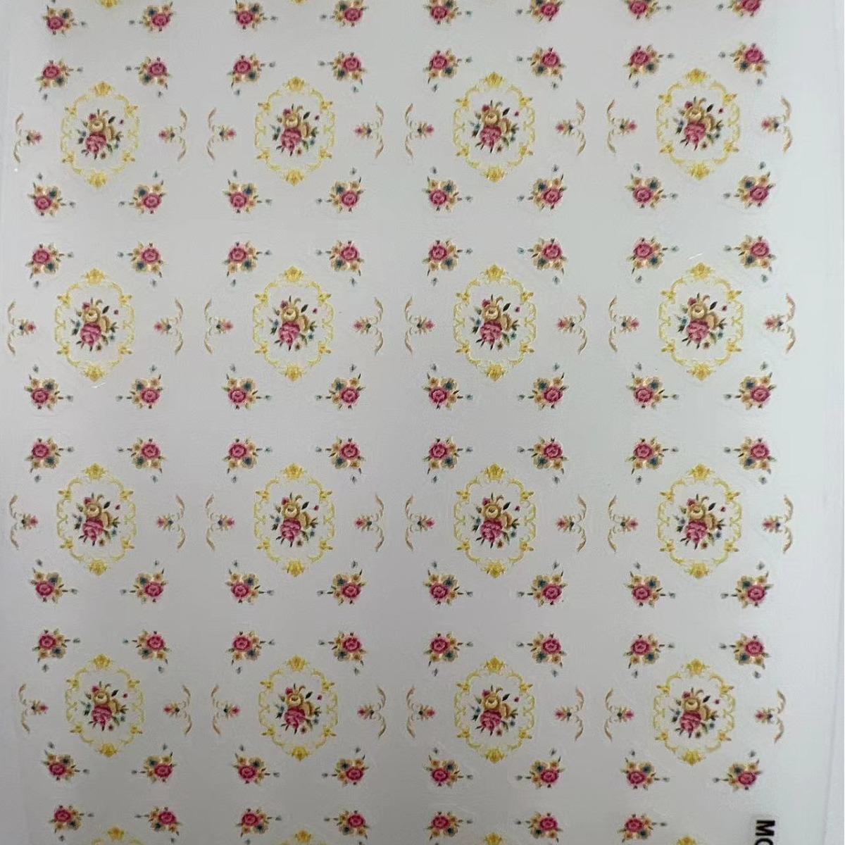 rose nail art new craft thin tough rococo flower nail sticker back glue fingernail decoration manicure ornamental flowers details Picture