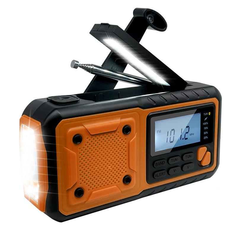 cross-border multifunctional outdoor emergency solar energy radio of power generator disaster prevention reading lamp flashlight power bank details Picture