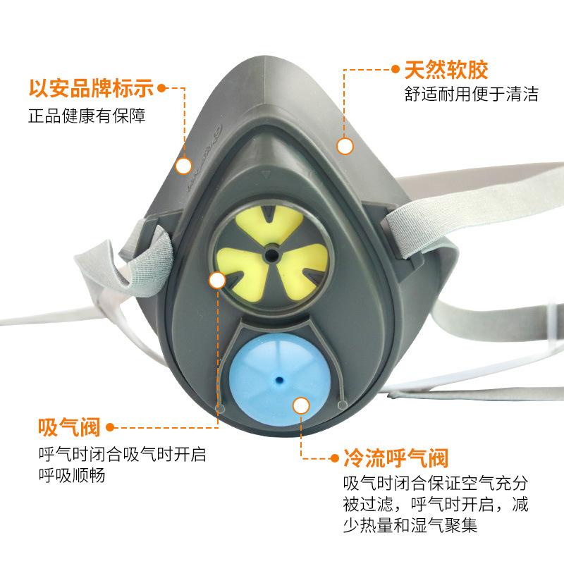 gas mask anti-formaldehyde odor decoration spray paint polishing chemical gas pesticide industrial dust protective mask Specification drawing