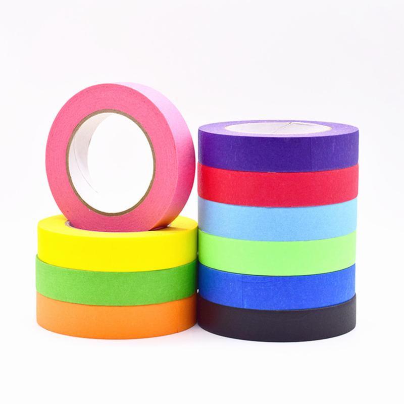 colored masking tape adhesive tape no residual adhesive traceless wall decoration beautiful seam paper spray paint cover art manual tearing diy Item Picture