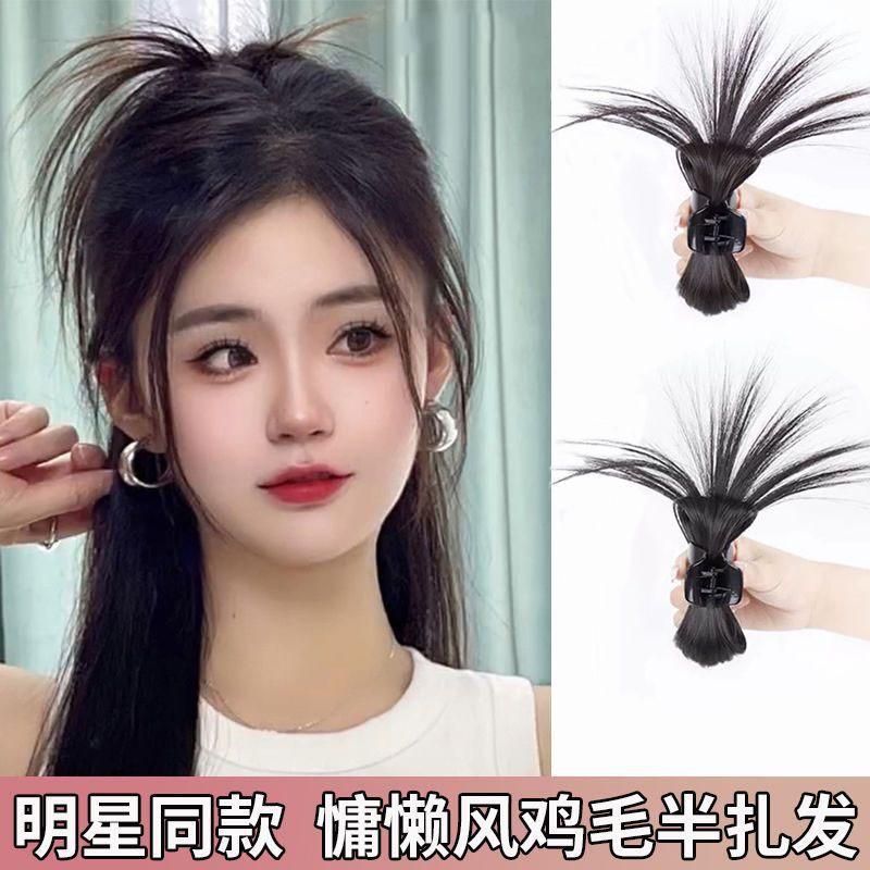 Grip Fried Hair Accessories Idle Style Kick Shuttlecock Head Fountain High Ponytail Hot Girl Chicken Coop Hair Grip Hair Bag Specification drawing