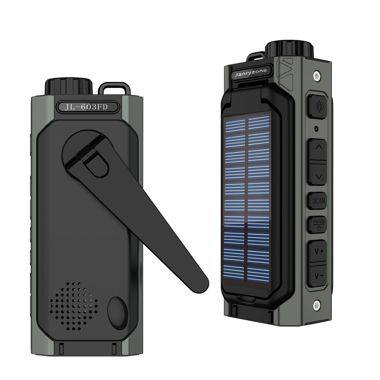 outdoor emergency radio multi-function torch portable outdoor cross-border solar radio of power generator Item Picture
