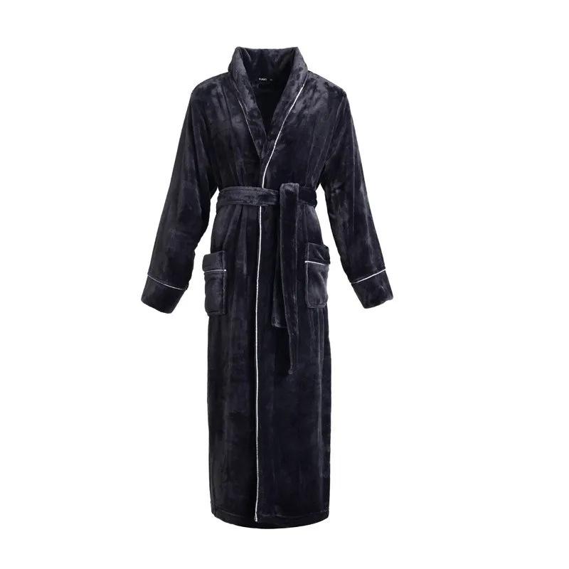 winter pajamas women's autumn and winter new men's pajamas thickened flannel couple bathrobe plus size homewear robe winter Item Picture