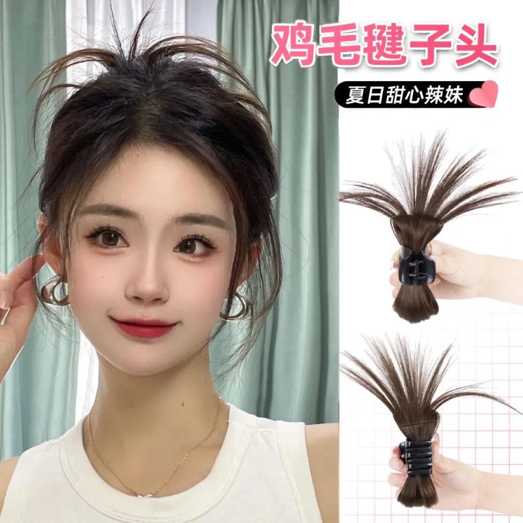 Grip Fried Hair Accessories Idle Style Kick Shuttlecock Head Fountain High Ponytail Hot Girl Chicken Coop Hair Grip Hair Bag details Picture