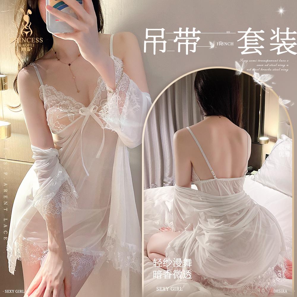 storm concubine new sexy pajamas women's suspender skirt bed battle robe seduction underwear sexy clothes free off nightdress 134 Specification drawing