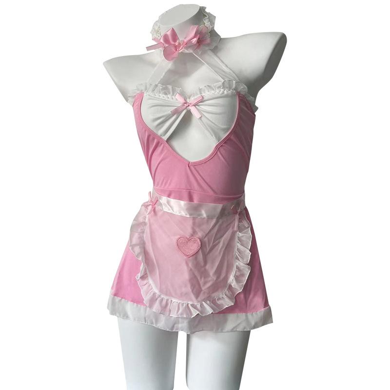 lin linting sexy lingerie uniform seduction pajamas flirting hot bed free passion maid costume battle robe 2673 Item Picture