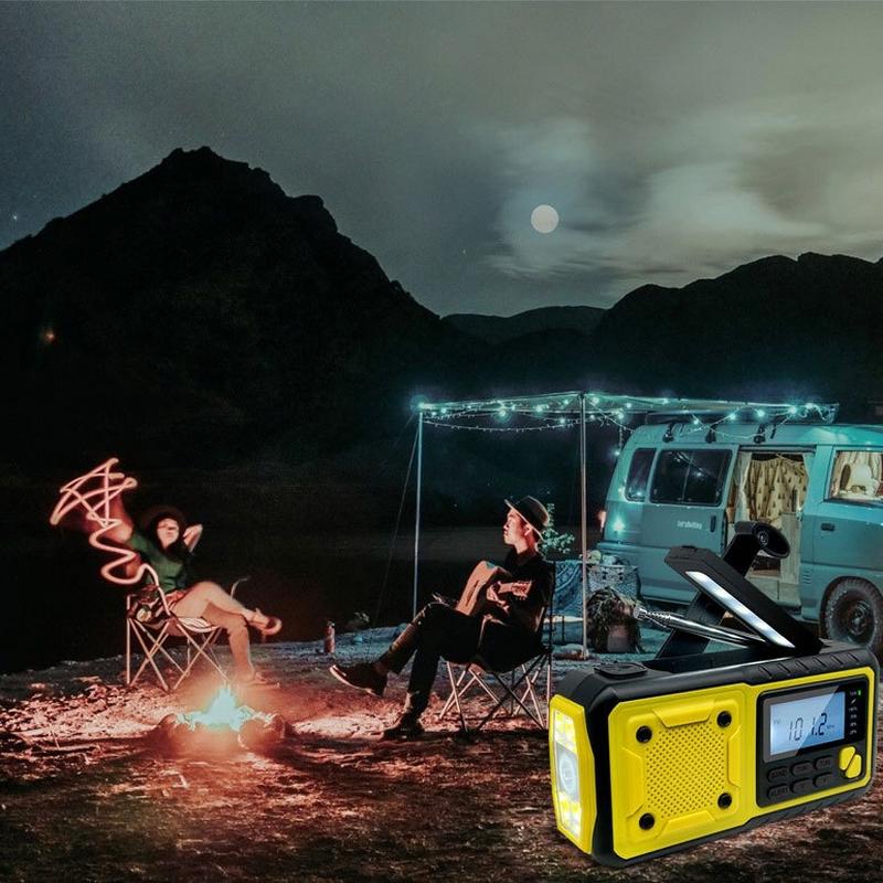 cross-border multifunctional outdoor emergency solar energy radio of power generator disaster prevention reading lamp flashlight power bank Specification drawing