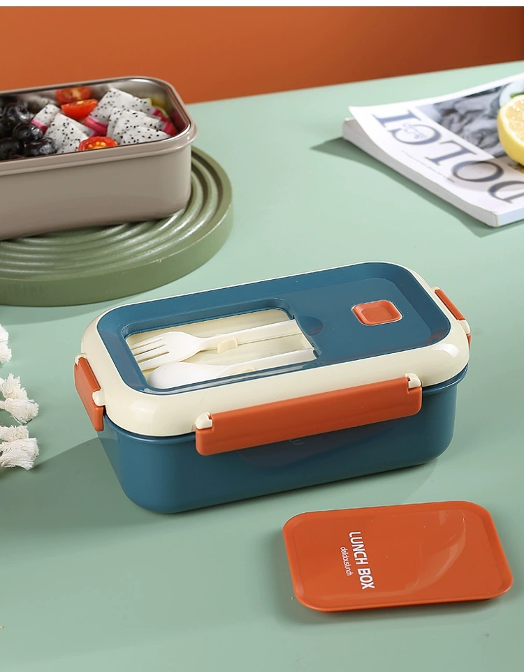 Y142-351 North European color stainless steel lunch box lunch box for students and office workers lunch box with fork and spoon lunch box undefined