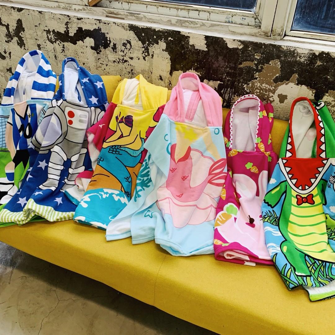 children's cloak bath towel robe summer thin hooded bath clothes baby girl boy small cape beach towel cartoon cute Application Scenario