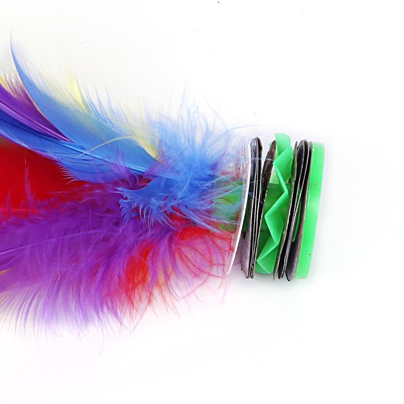 children's shuttlecock kindergarten primary school beginner training competition universal color feather lotus handmade shuttlecock Specification drawing