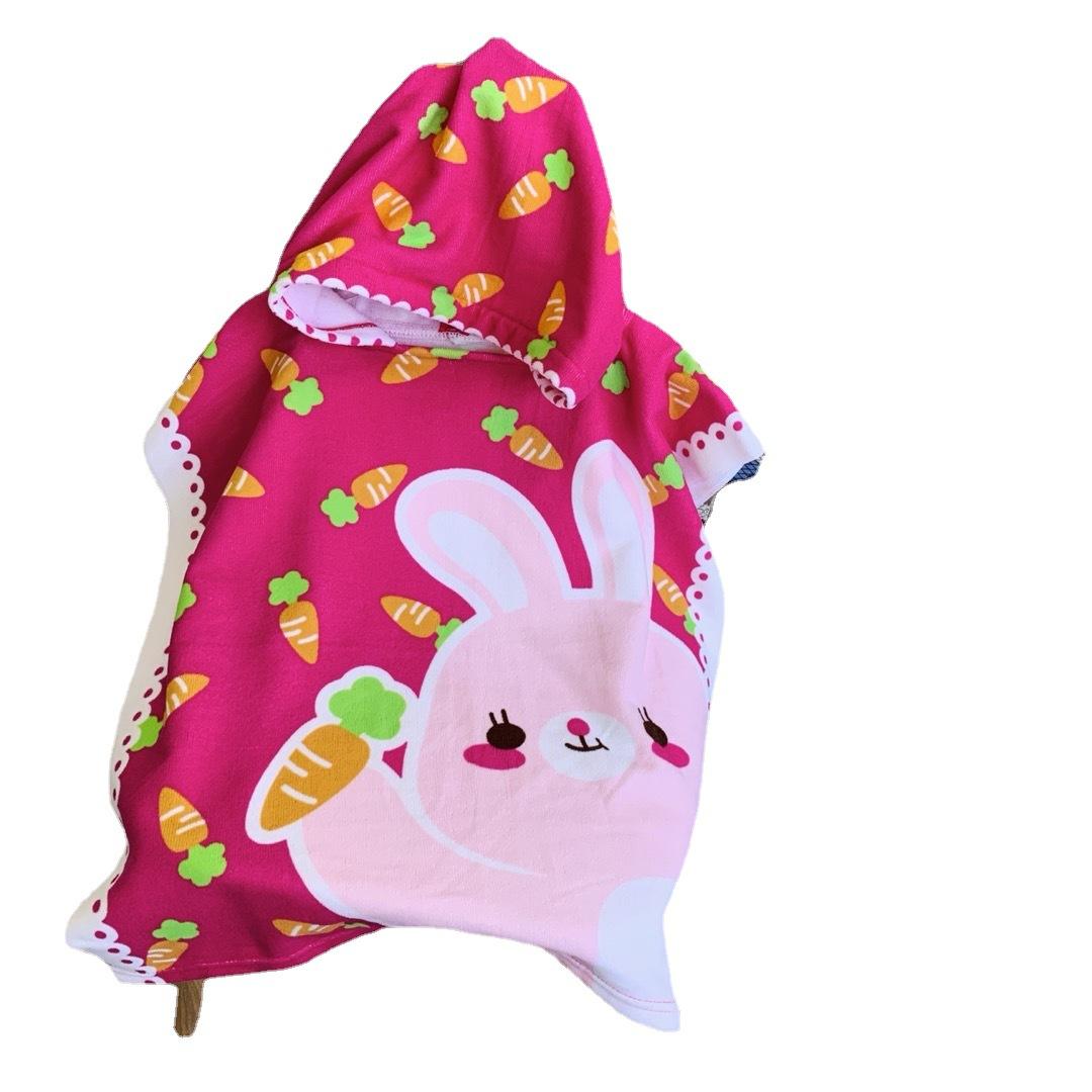 children's cloak bath towel robe summer thin hooded bath clothes baby girl boy small cape beach towel cartoon cute Item Picture