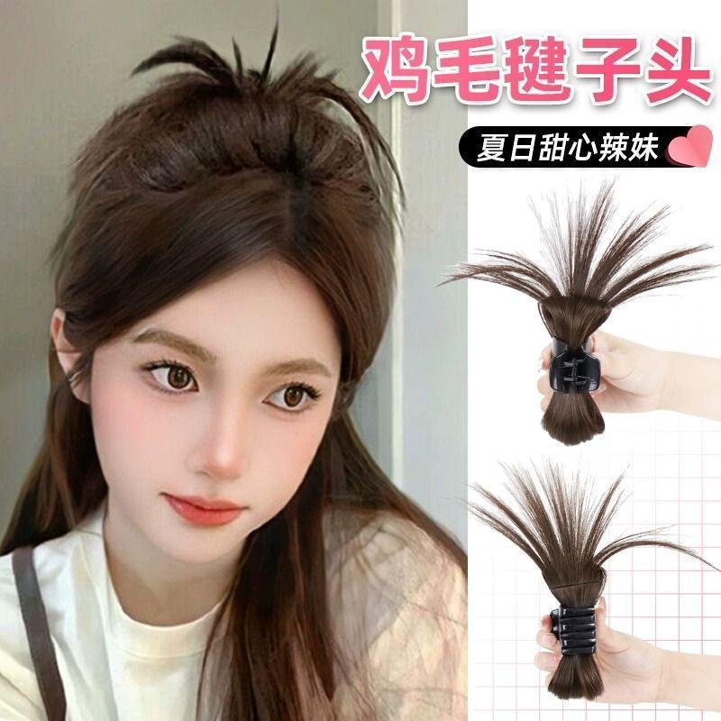 Grip Fried Hair Accessories Idle Style Kick Shuttlecock Head Fountain High Ponytail Hot Girl Chicken Coop Hair Grip Hair Bag full figure