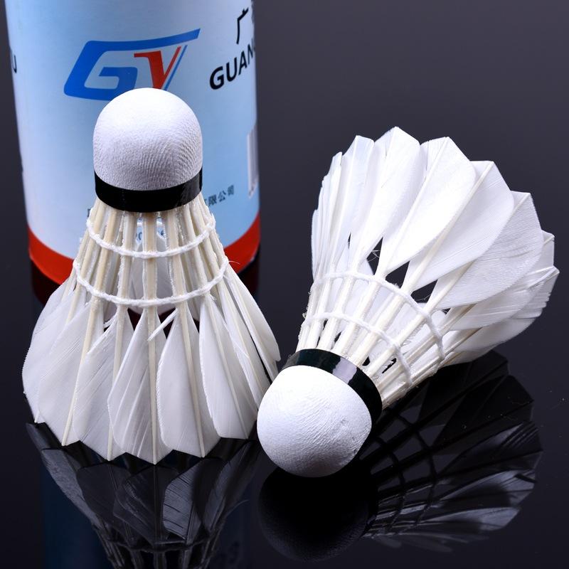 factory direct sales entertainment 3 pack duck feather shuttlecock resistant to playing badminton training ball beginner affordable badminton details Picture