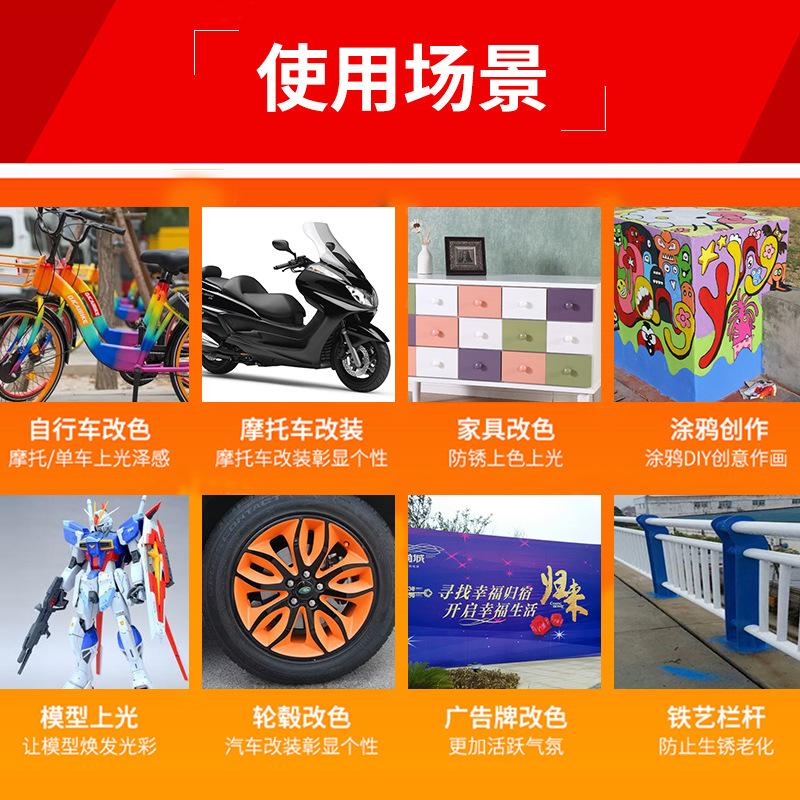 haoshun spray paint hand-cranked metal anti-rust paint wall graffiti car color changing furniture woodware spray paint details Picture