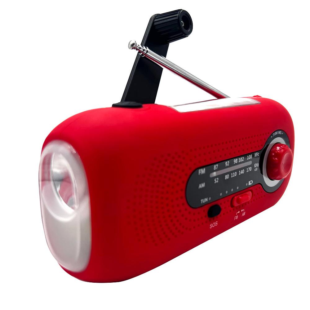 factory direct sales multi-functional outdoor sos emergency torch solar energy radio of power generator wb weather broadcast full figure