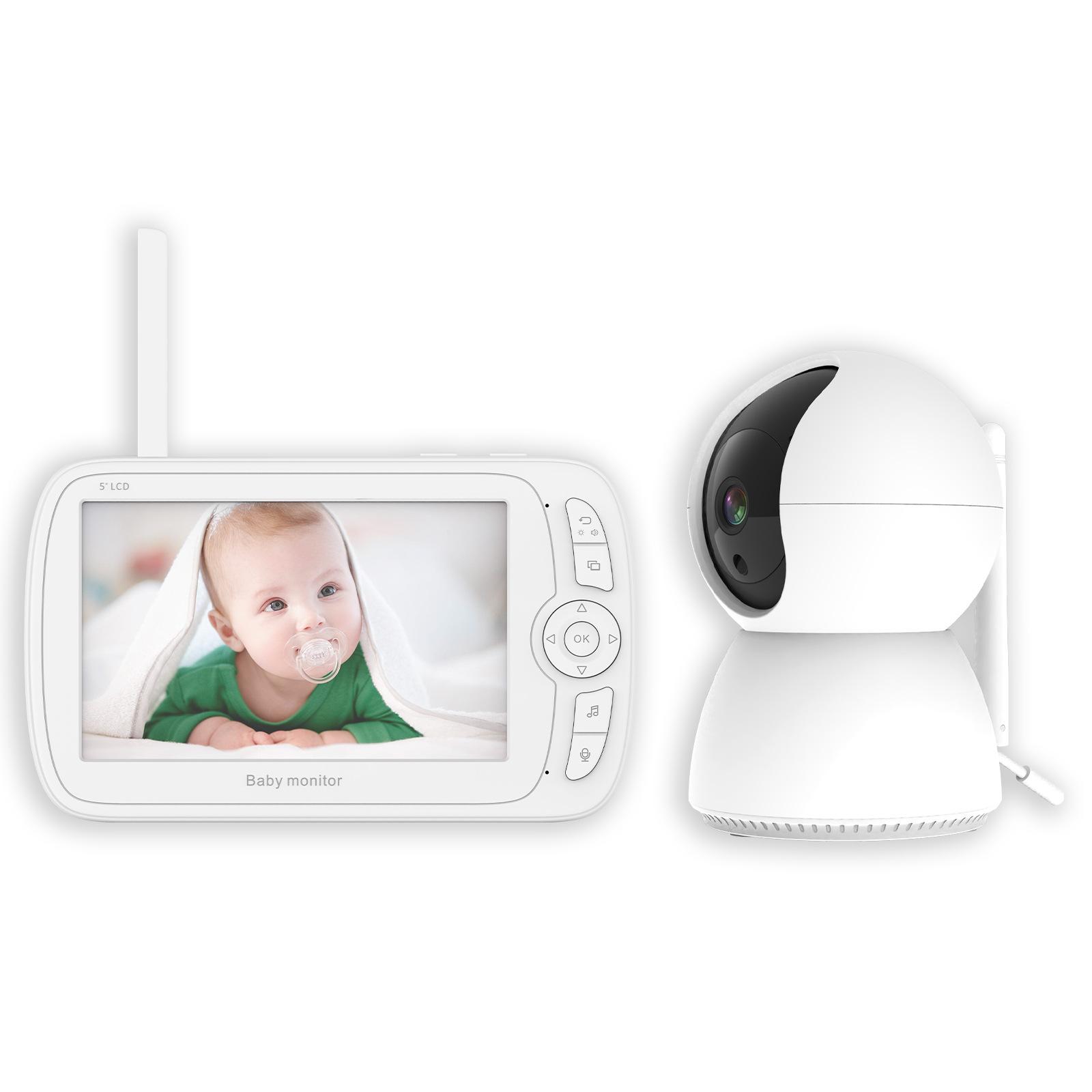 Cross-Border 5-Inch Baby Monitor Smart Babysitter Baby Monitor Household Baby Monitor Wholesale