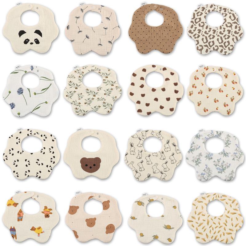 INS Newborn Bib Baby Bib Baby Bib Gauze Baby Saliva Towel Class A Cotton Salvia Bib