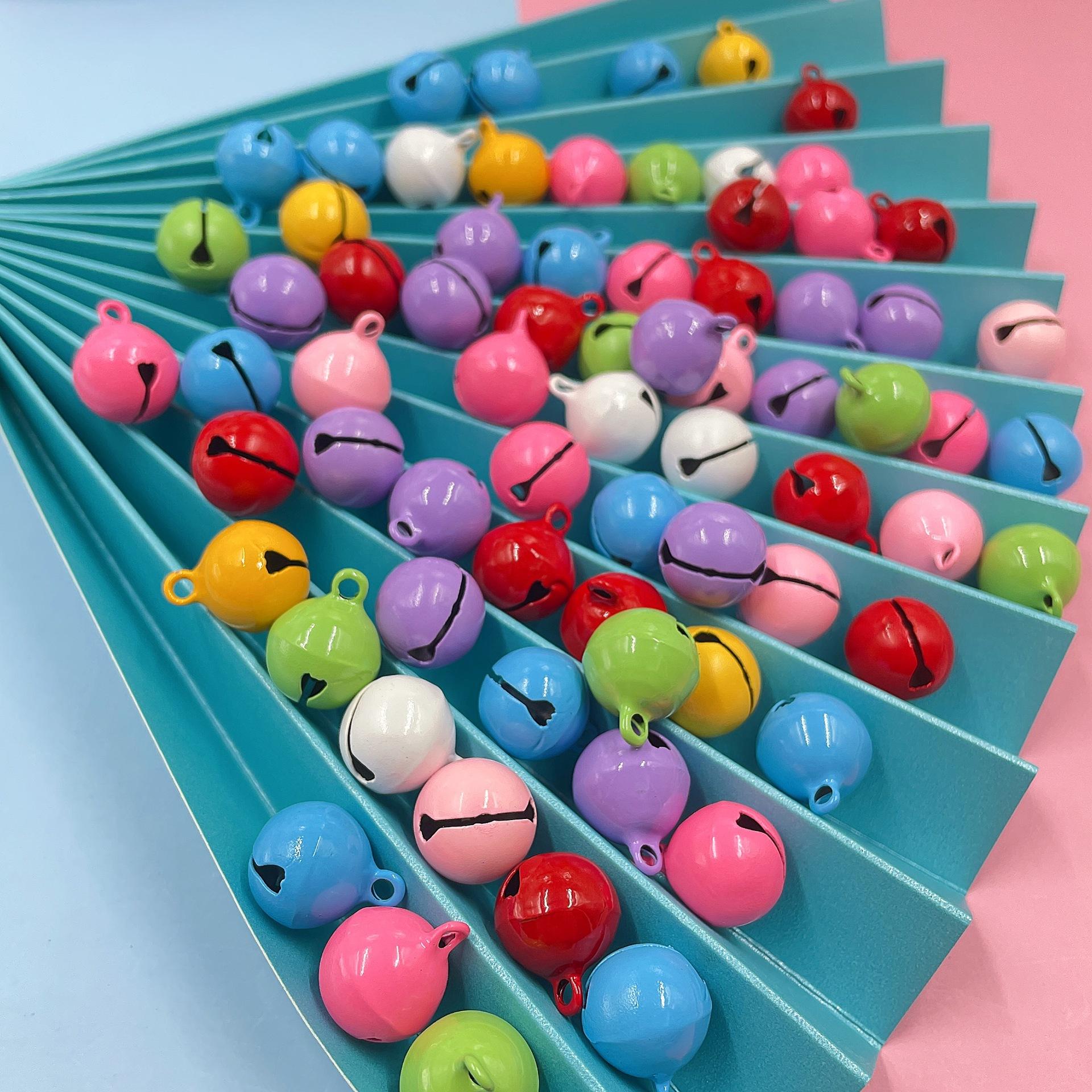 diy ornament accessories 14mm candy color paint color metal word bell keychain creative pendant accessories Application Scenario
