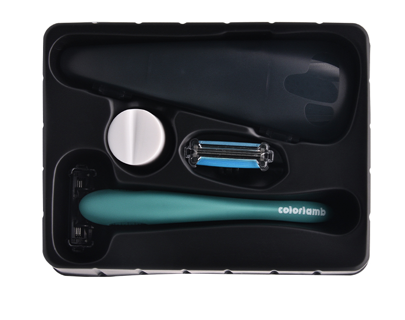 颜羊男士剃须刀3+1层进口刀头鲸鱼款剃毛神器手动刮胡刀带收纳盒详情9