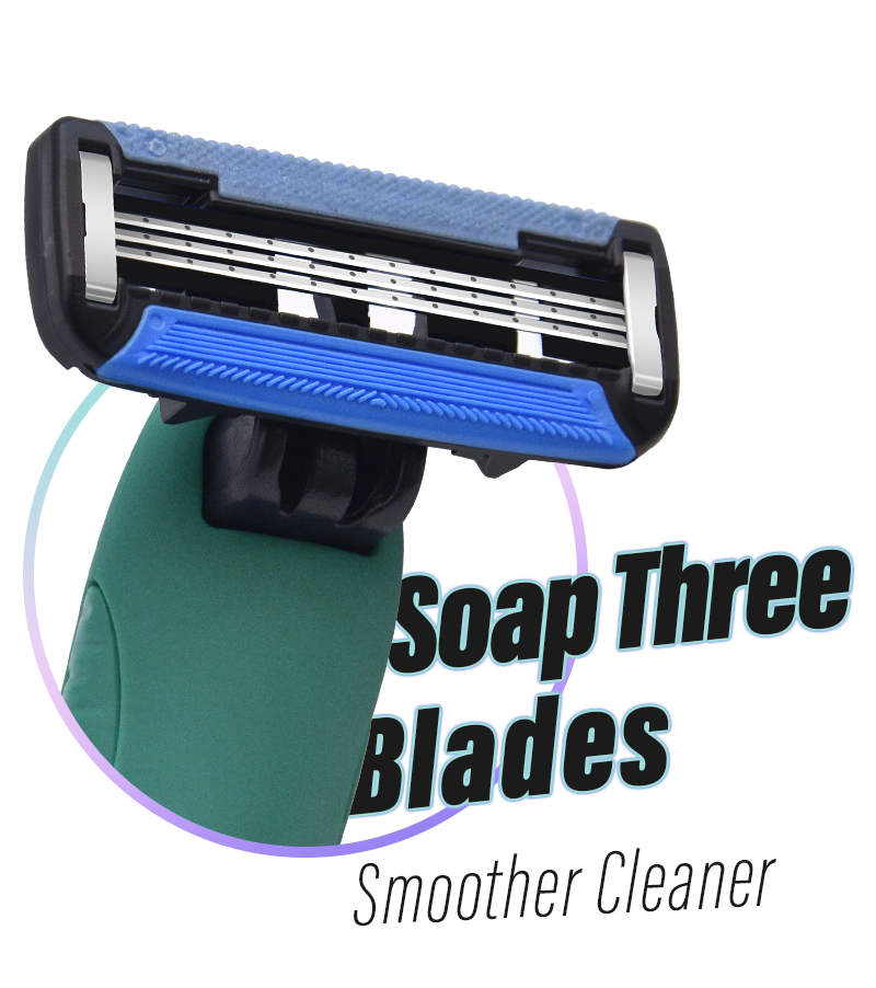 颜羊男士剃须刀3+1层进口刀头鲸鱼款剃毛神器手动刮胡刀带收纳盒详情2