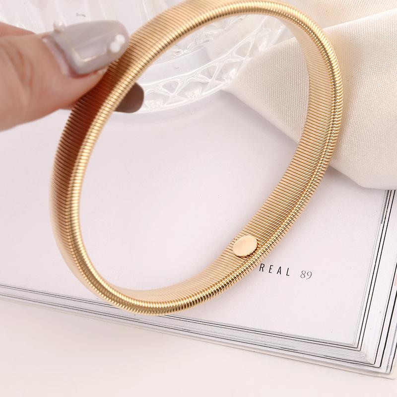 european and american fashion spring bracelet cross-border personality men's metal bracelet armband stretchable stretch armband accessories Specification drawing