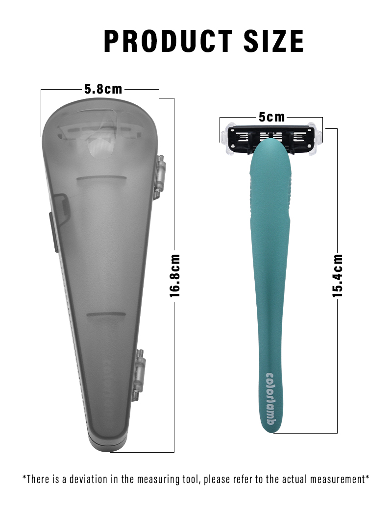 颜羊男士剃须刀3+1层进口刀头鲸鱼款剃毛神器手动刮胡刀带收纳盒详情7