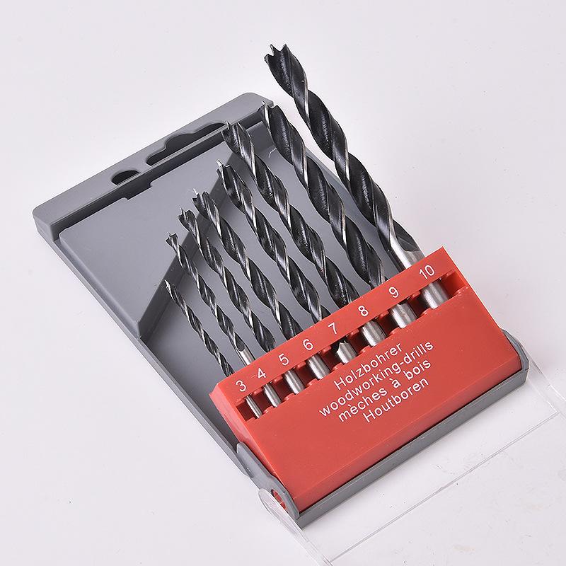 Sanjian Carpentry Drill 8-Piece Set Multifunctional Twist Drill Wood Brad Point Drill Bits Woodworking Reamer Tool Set Wholesale