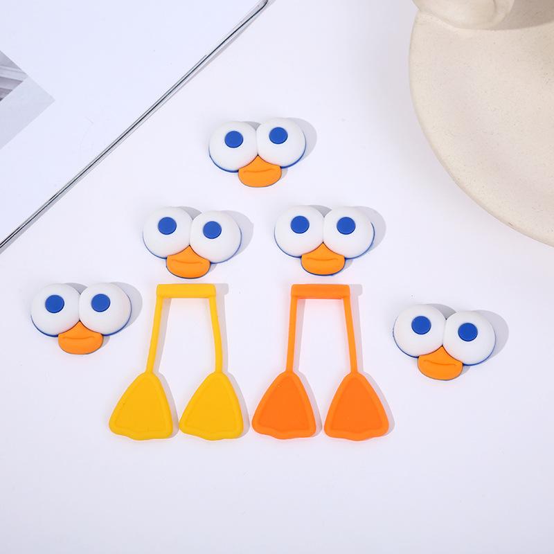 cartoon little duck eyes feet soft rubber ornament accessories diy hair ball ornaments matching semi-finished products accessories materials full figure