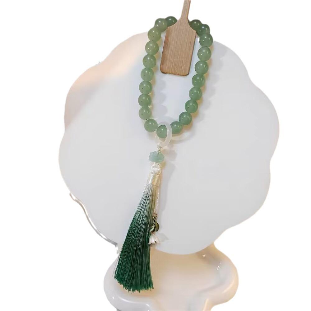 gradient tassel imitation jade handheld hand toy antique bracelet mobile phone charm han chinese clothing accessories all-match playing objects Item Picture