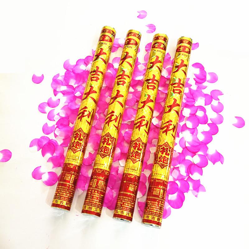 opening ceremony fireworks tube hand-held rotating confetti cracker wedding supplies wedding petal salute wedding fireworks