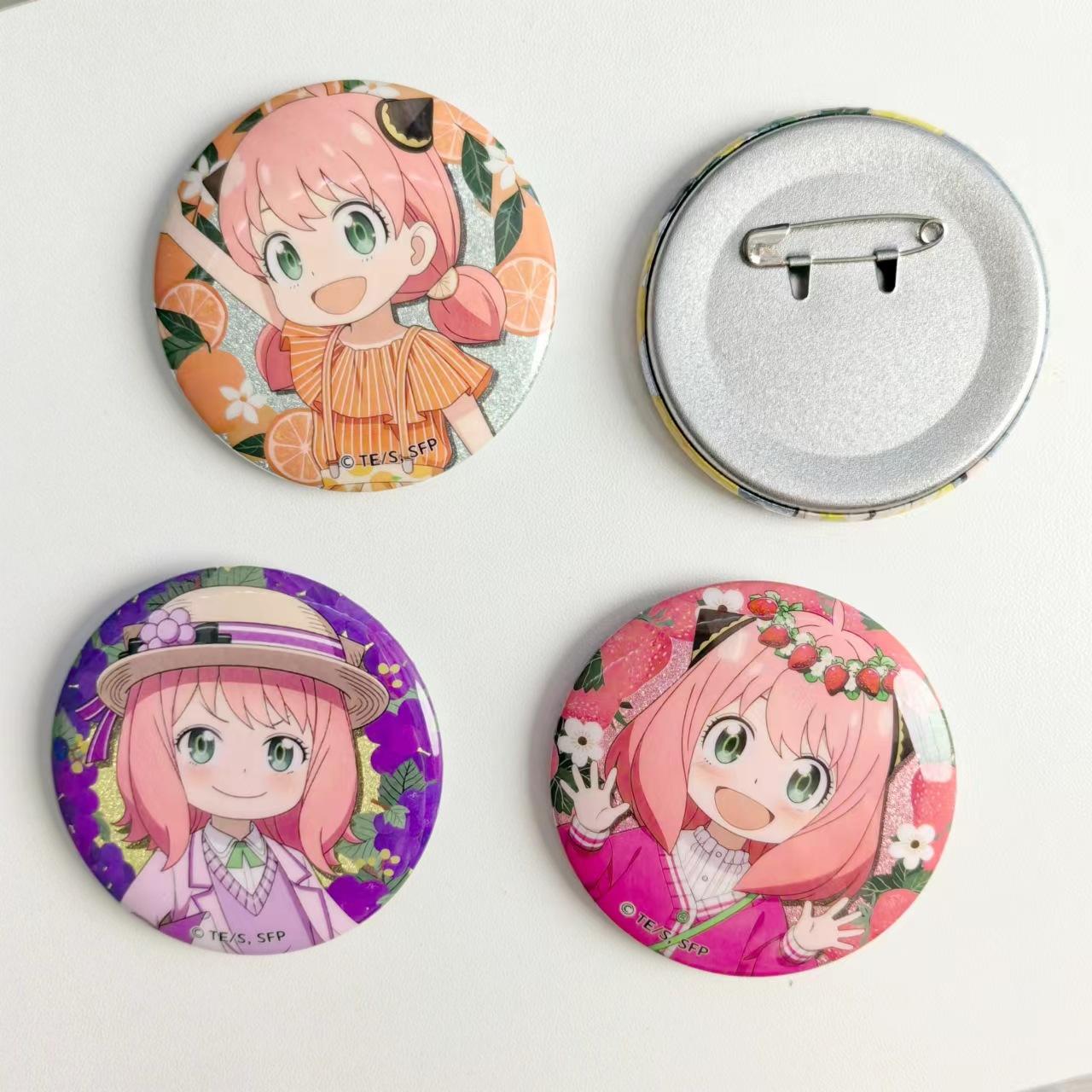 spy play house arnia silver onion bar badge cartoon peripheral cute secondary yuan badge tinplate brooch Application Scenario