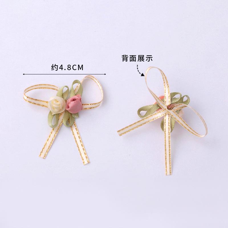 rose flower ribbon three-dimensional bow handmade diy ribbon barbie doll accessories corsage dessert decorations details Picture
