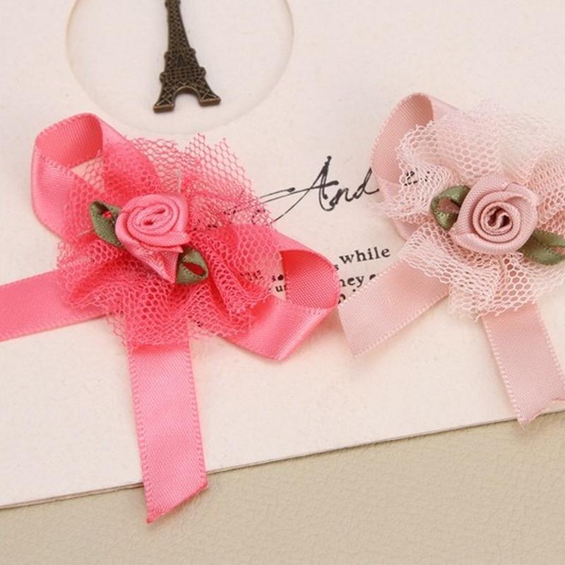 korean style diy handmade finish small flower home textile accessories bow shoes and hats home textile accessories flower factory wholesale details Picture