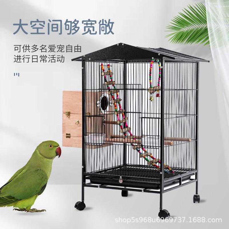 large parrot bird cage outdoor large brother qi magpie parrot bold bird cage breeding cage villa metal bird cage