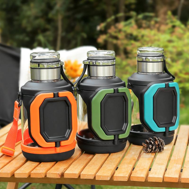 new tea water separation glass with handle men's high-grade large capacity kettle borosilicate water cup full figure