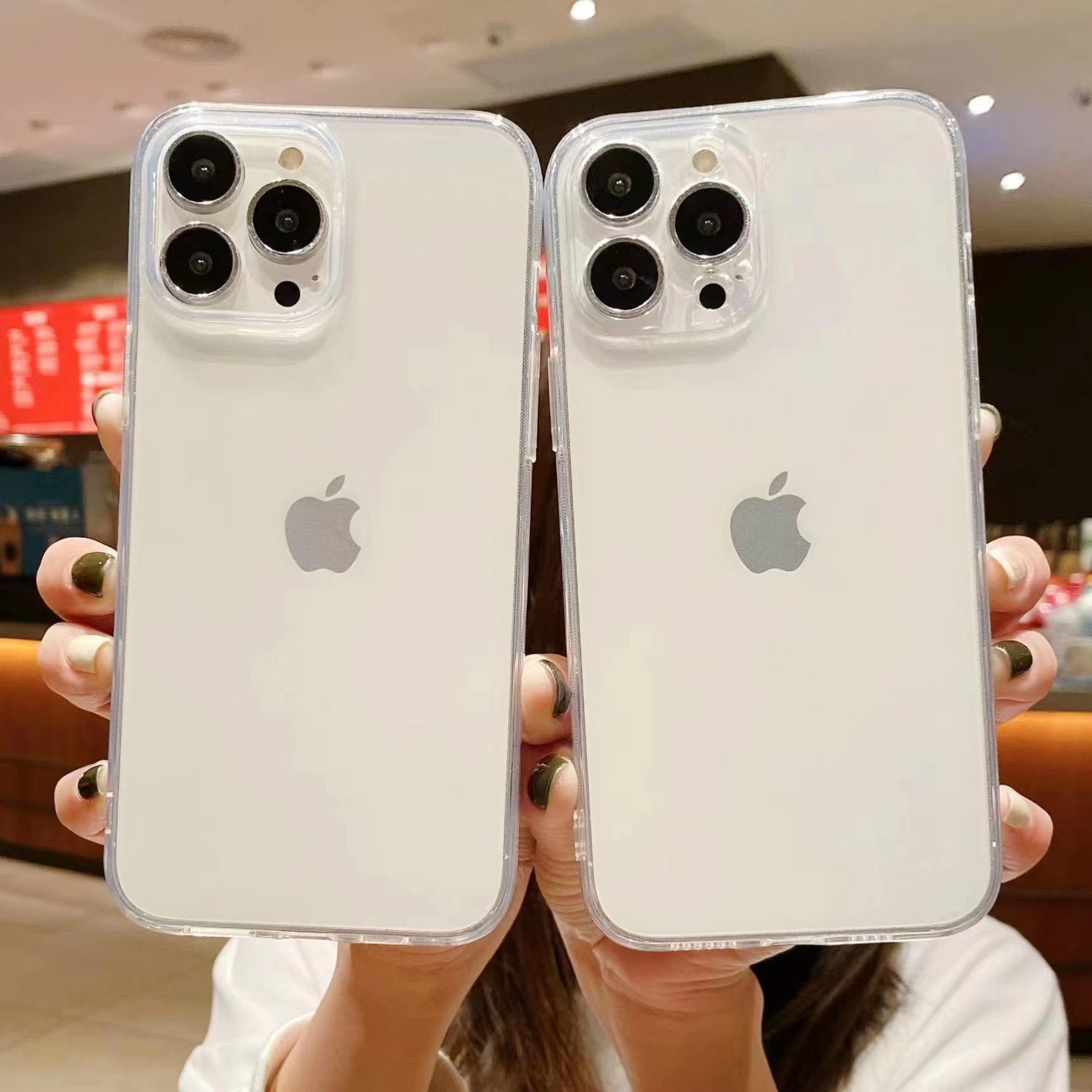 applicable to iphone14promax transparent phone case drop-resistant tpu all-inclusive apple phone case/13 sets wholesale details Picture