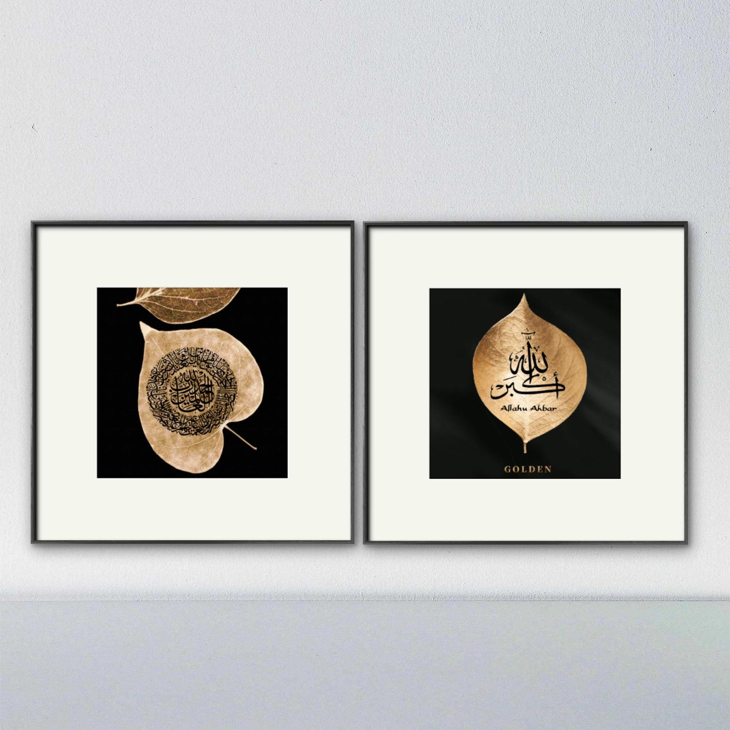 外贸中东个性卡纸玻璃铝合金挂画阿拉伯地区挂画产品图