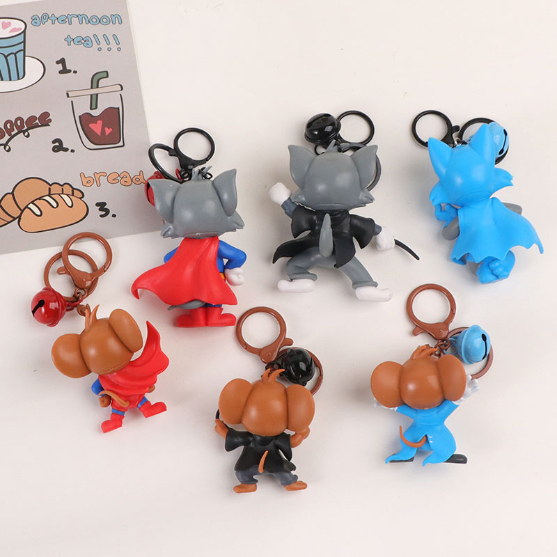 Magician Tom Jerry's cosplay of Superman and Batman figurines, car center console, cake ornaments, blind box Application Scenario