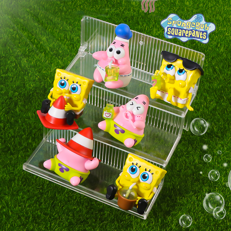 Wholesale of anime blind boxes, yellow sponges, cute pies, big star dolls, bead chains, keychains, table decorations and ornaments Application Scenario