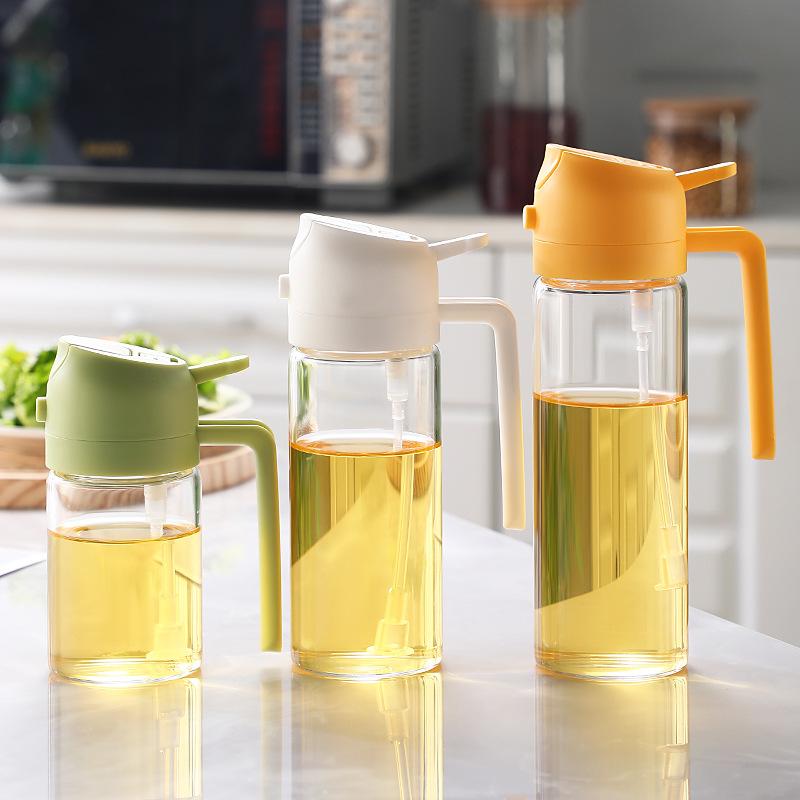 new kitchen fuel injector household spray dual-purpose oil pot heat-resistant borosilicate glass cooking oil spray oil pot Application Scenario