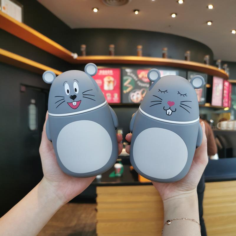 korean cartoon cute groundhog annual boiled water double-layer borosilicate glass children student new year gift animal Specification drawing