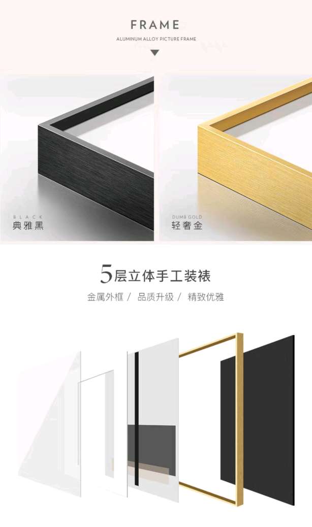 外贸中东个性卡纸玻璃铝合金挂画阿拉伯地区挂画详情图3