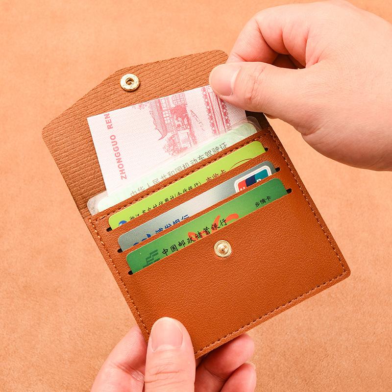card holder coin purse women's small card holder ultra-thin card holder mini wallet integrated multifunctional coin id storage bag
